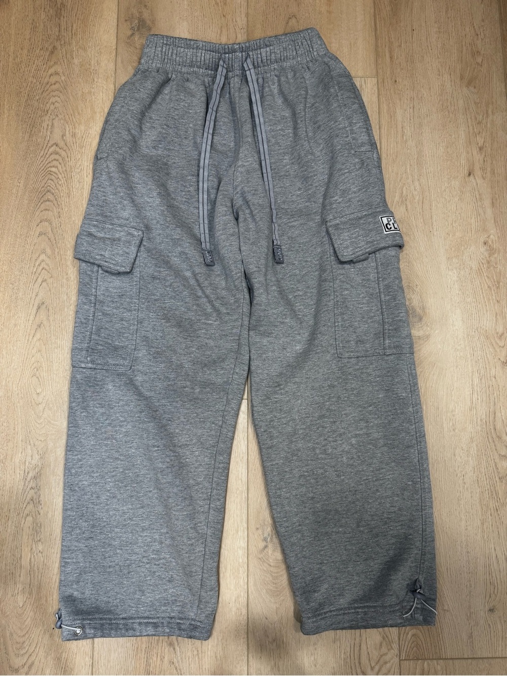 Pro Club Men's Heavyweight Cargo Sweatpants Small Gray